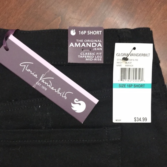 Petite Ladies Gloria Vanderbilt Jeans - Picture 2 of 3